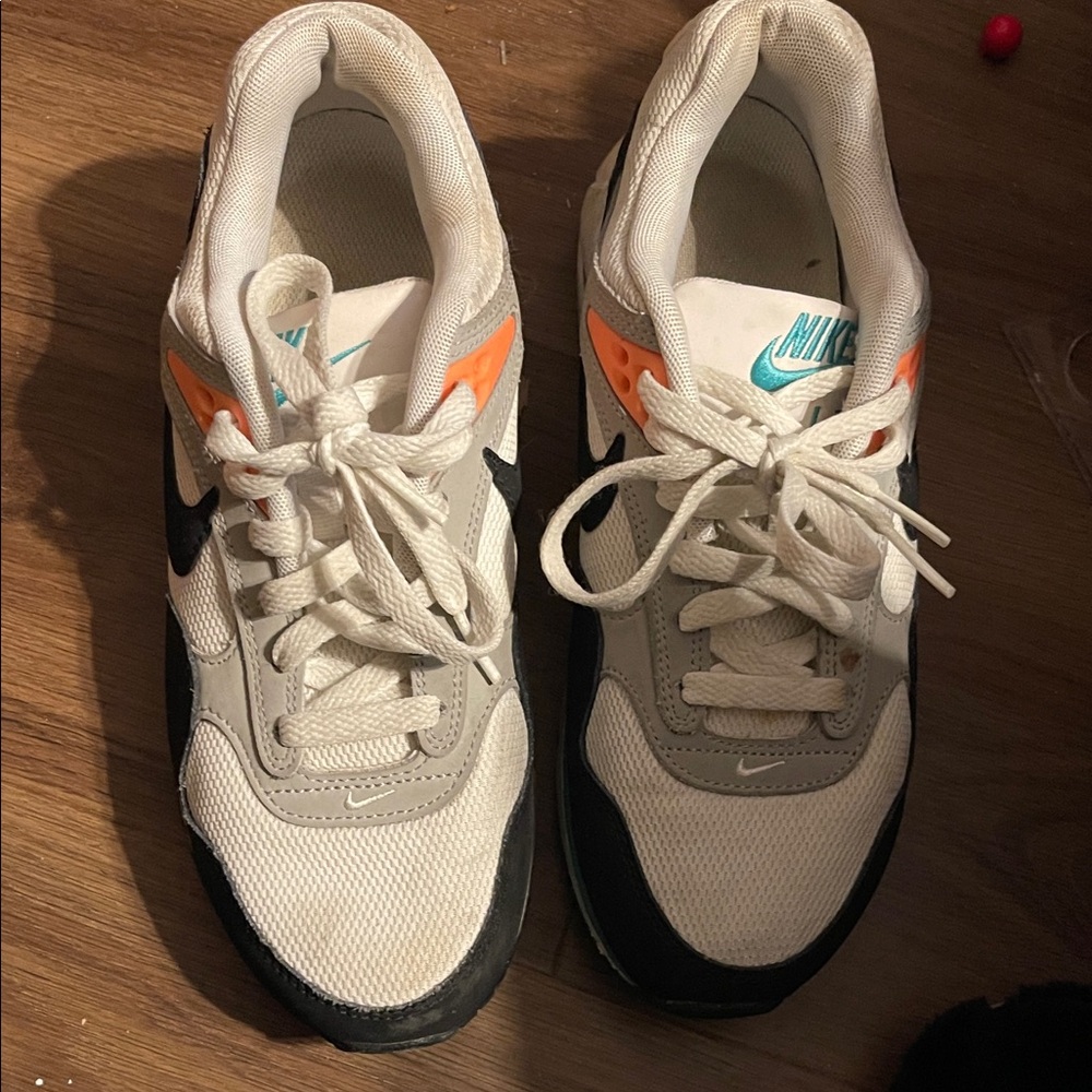 Nike White and Orange Athletic Shoes